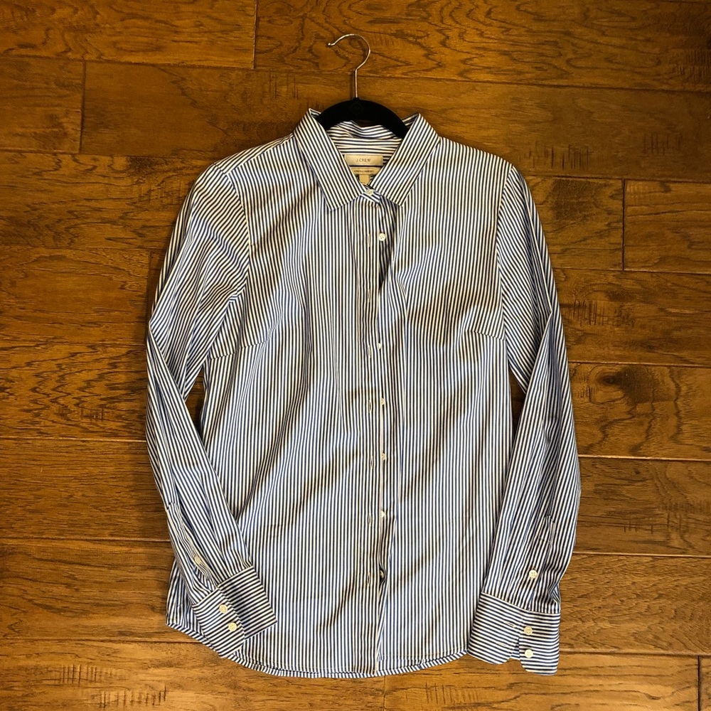 J. Crew Stretch Perfect Striped Shirt